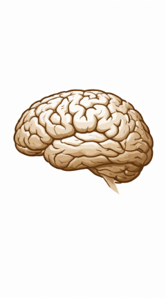 Detailed human brain illustration